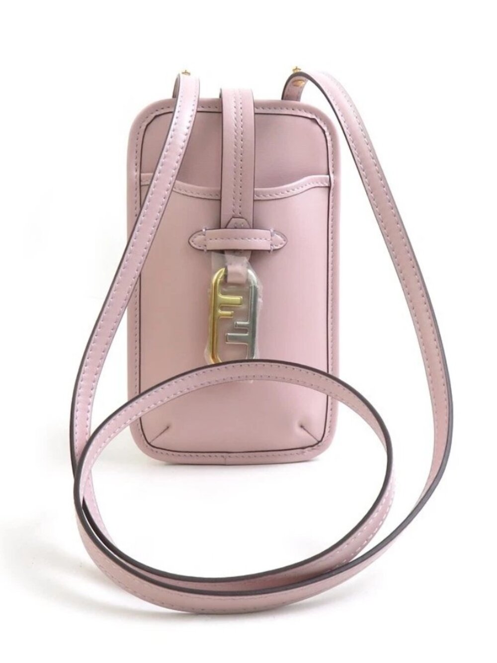 FENDI Smartphone Case Smartphone Holder Pink Leather